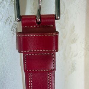 Red Leather Belt